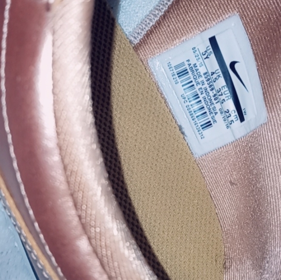 Nike Cortez Rose Gold Leather Shoes - Picture 5 of 5